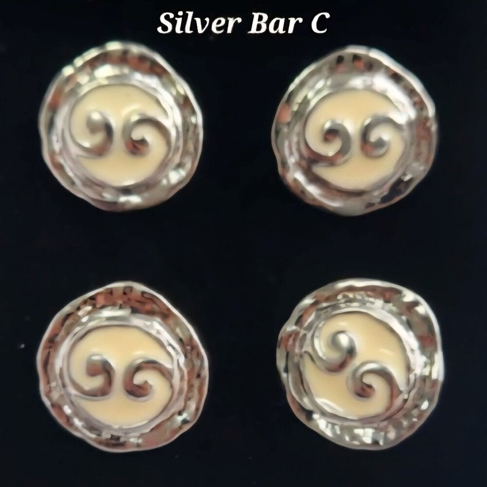 MAGNETIC NUMBER PINS "SILVER BAR C" set of 4 NEW Ranch Dun Right in box